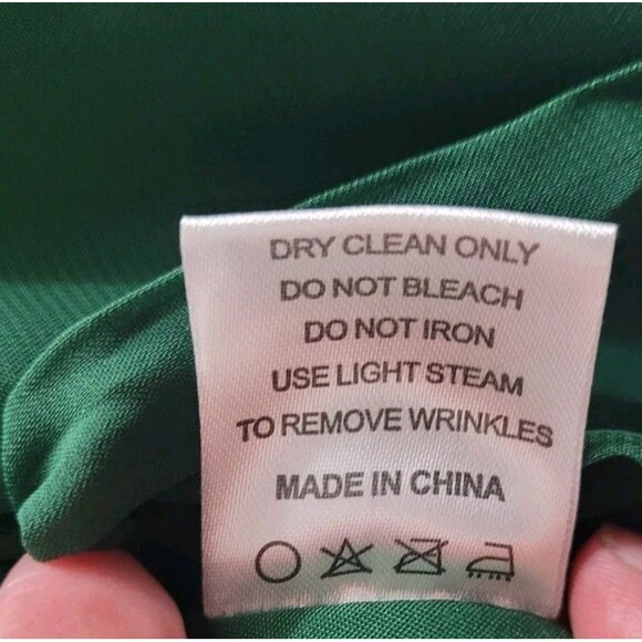 Lavetir Women’s Size 12 Emerald Green Hi Low Dress Holiday Cocktail Lace Up Back - Picture 7 of 9